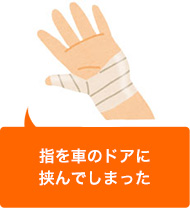 車のドアに指を挟んでしまった